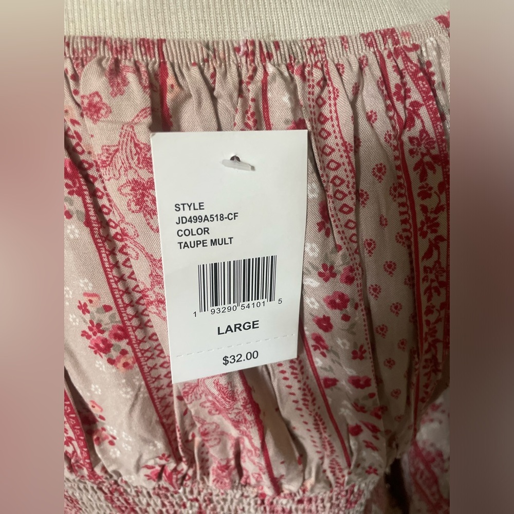 Long Sleeve Hippie Crop NEW by Crave Fame -Sz L- Spring, Beachy - Picture 2 of 5